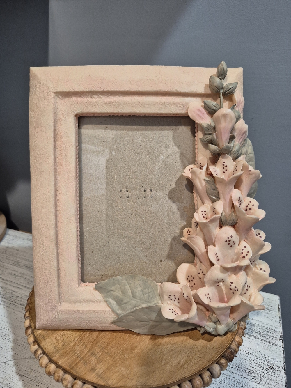 Vintage Frameology 3D Foxglove Floral Resin Photo Frame